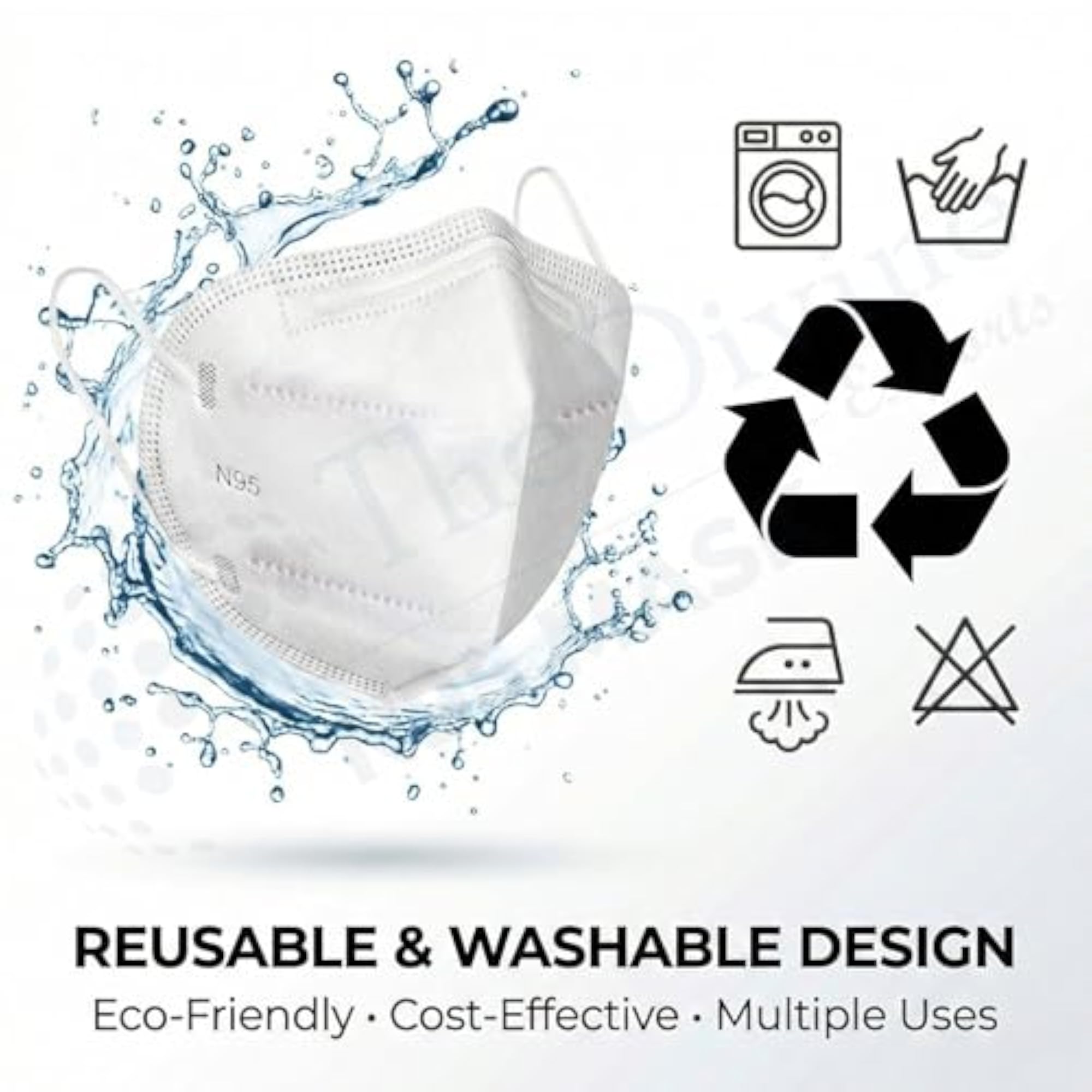 N95 Style Reusable Washable Face Mask Combo Pack