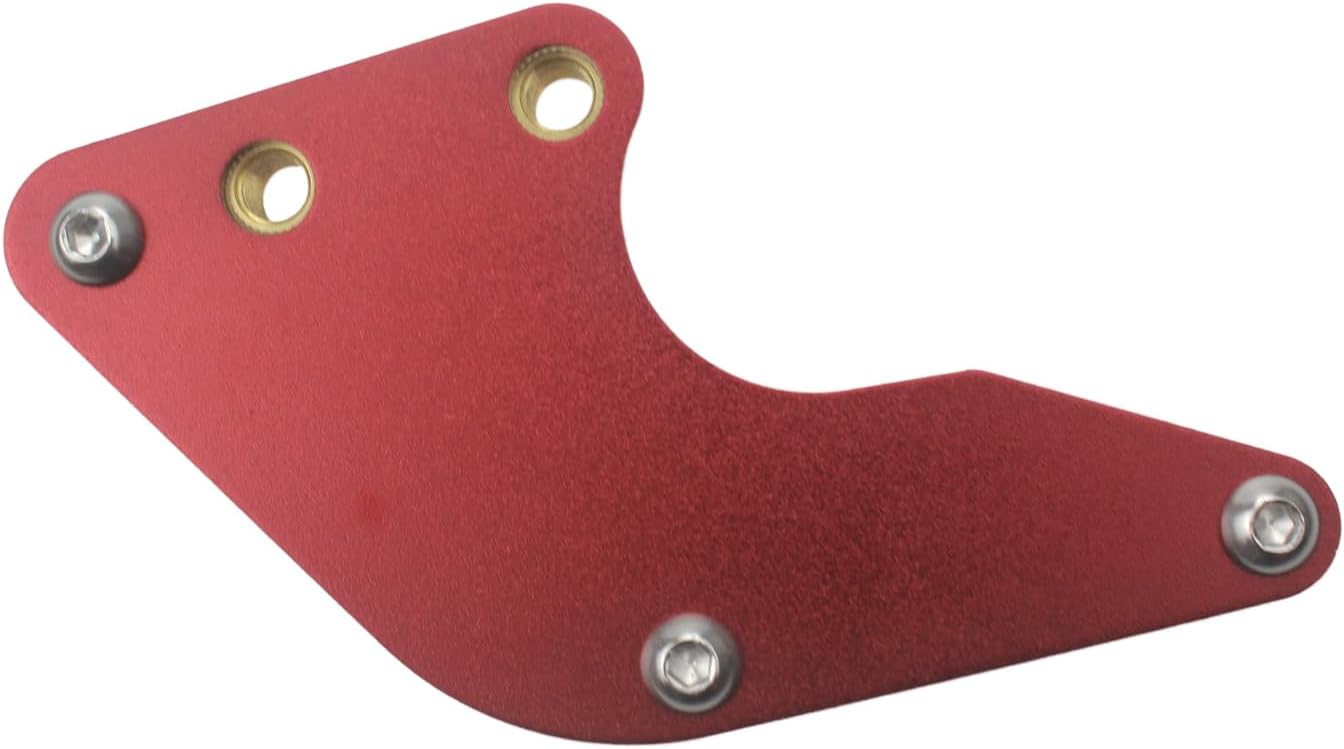 Motorcycle Aluminum Plastic Chain Guard Guide Protector+8M 10M Chain Rollers Wheels for TTR SSR XR CRF KLX 50 70 110 125 140 150 160cc Pit Dirt Bike ATV Motorbike Motocross (Red)
