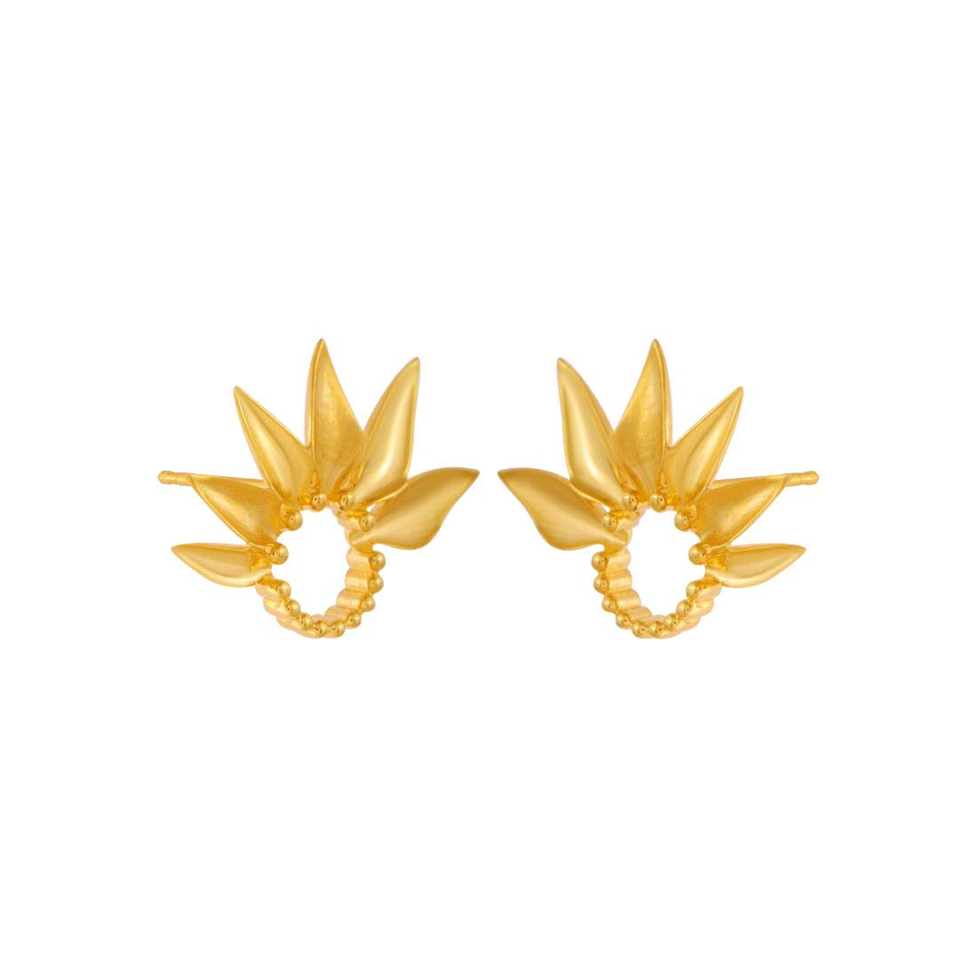 p.c. chandra jewellers 14k (585) Yellow Gold Stud Earrings for Women-picture-11