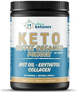 Catching Ketones Keto Coffee Creamer with MCT Oil, French Vanilla Creamer with Powdered