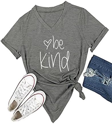 DANVOUYWomens T Shirt Casual Cotton Short Sleeve V-Neck Graphic T-Shirt Tops Tees