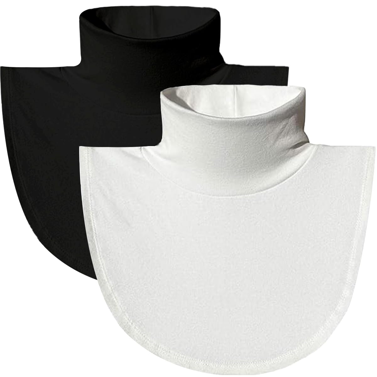NLAND Colletto Finto Donna Inverno Collo Alto Staccabile Collare a Blusa Dolcevita Cotone Morbido Mezzo Top Scaldacollo