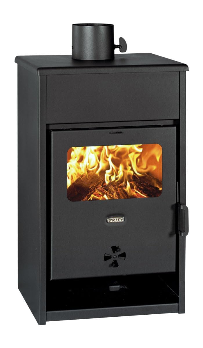 Prity KD Poêle à bois 9,3 kW Classe d'efficacité énergétique A+ Tube de fumée Ø 130 mm Chauffage très efficace