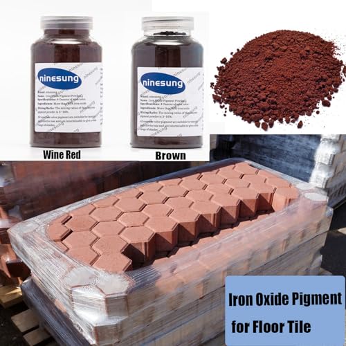 Ninesung 3 Colors Iron Oxide Powder, Black,Brown,Wine Red Concrete Pigment Powder, Grout Colorant, Color Dye for Cement Clay Wood Stain Putty Epoxy Resin - 4 Ounces - Thumbnail 3