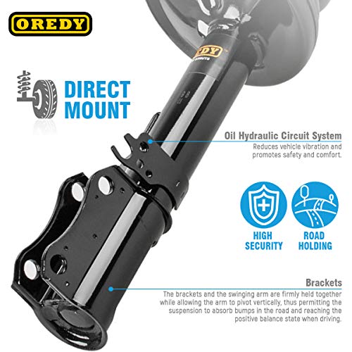 Oredy Rear Struts With Coil Spring Assembly Replacement For 4 Cylinder Engine 1997-2001 Toyota Camry 1999-2003 Solara (Rear Pair Struts) - 171681 #TOP3