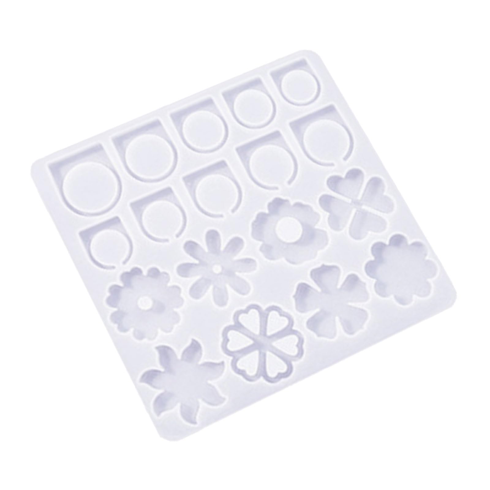 NEWFT Creative Silicone Rings Stylish Silicone Rings with Charistmas Patterns for Resin Jewelry Making