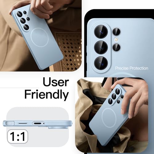 Image of JETech Magnetic Slim Cover Case for Samsung Galaxy S26 Ultra, Compatible with MagSafe, Anti-Slip Grip & Full Camera Lens Protection, Ultra-Thin Lightweight Matte Finish Phone Cover (Omphalodes)