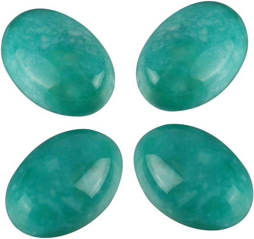 2pcs AAA Natural Amazonite Oval Cabochon Flatback Gemstone Cabochons 20x15mm #GN33