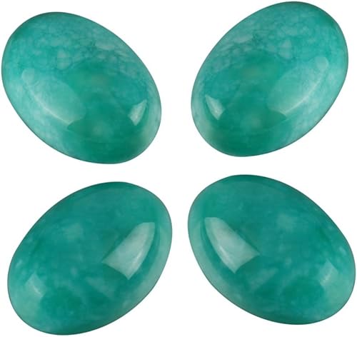 Cuentas de cabujón de piedra suelta de piedra auténtica auténtica de 0.709 x 0.512 in para cristales curativos, aretes de madera de cristal de