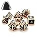 Solid Metal Polyhedral Dice Role Playing RPG 7 Dice Set with Bag Multisided Dice Set