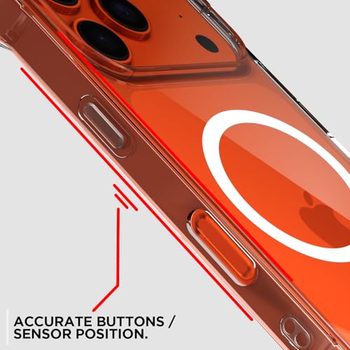 Image of Outlouders Back Cover for iPhone 17 Pro /Pro Max / 18 Pro /Pro Max | Magnetic -Safe | Transparent PC + TPU | Magnetic Support | Shockproof Protection Bumper Case (Transparent)