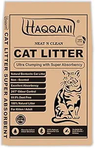 Haqqani Ultra Clumping with Super Absorbency Scoopable Smart Natural Bentonite Cat Litter (25kg(Offer Pack of 5))