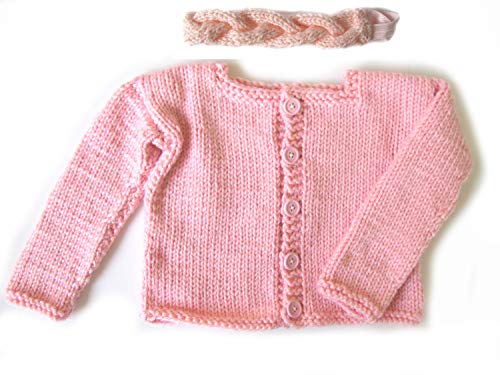 KSS Handmade Pink Knitted Acrylic Kids Sweater/Jacket 4 Years SW-706