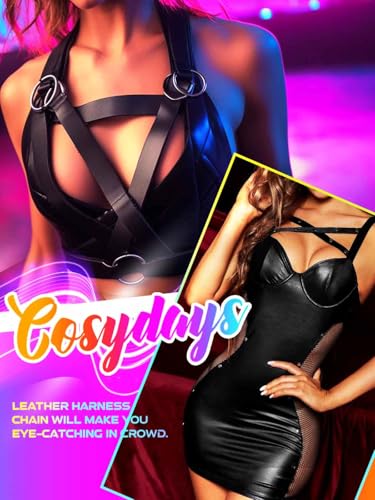 COSYDAYS Plus Size Harness Belts Black Leather Waist Harness Fashion for Woman2