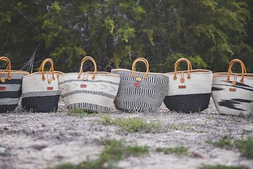 Bolso Tote de Cesto Tejido en Sisal Balance Tri Stripes miniatura 4