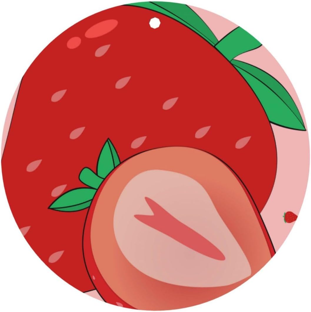 cartoon strawberry Car Air Fresheners Cards Set of 4 Pieces Hanging Scented Cards for Wardrobe Bathroom Car Fresheners Long Lasting