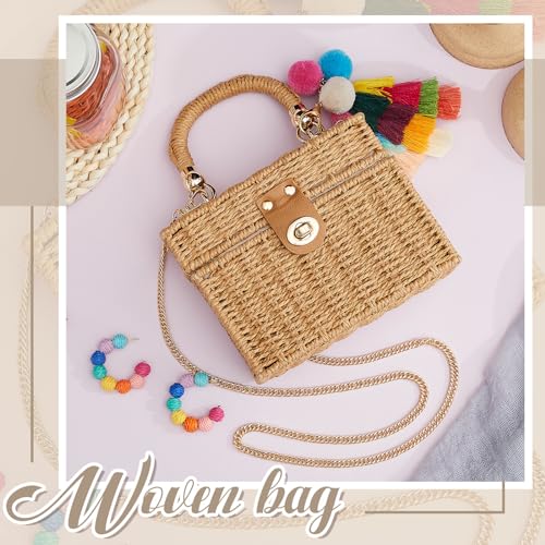 Bolso de playa de paja Aliceset para mujer miniatura 5
