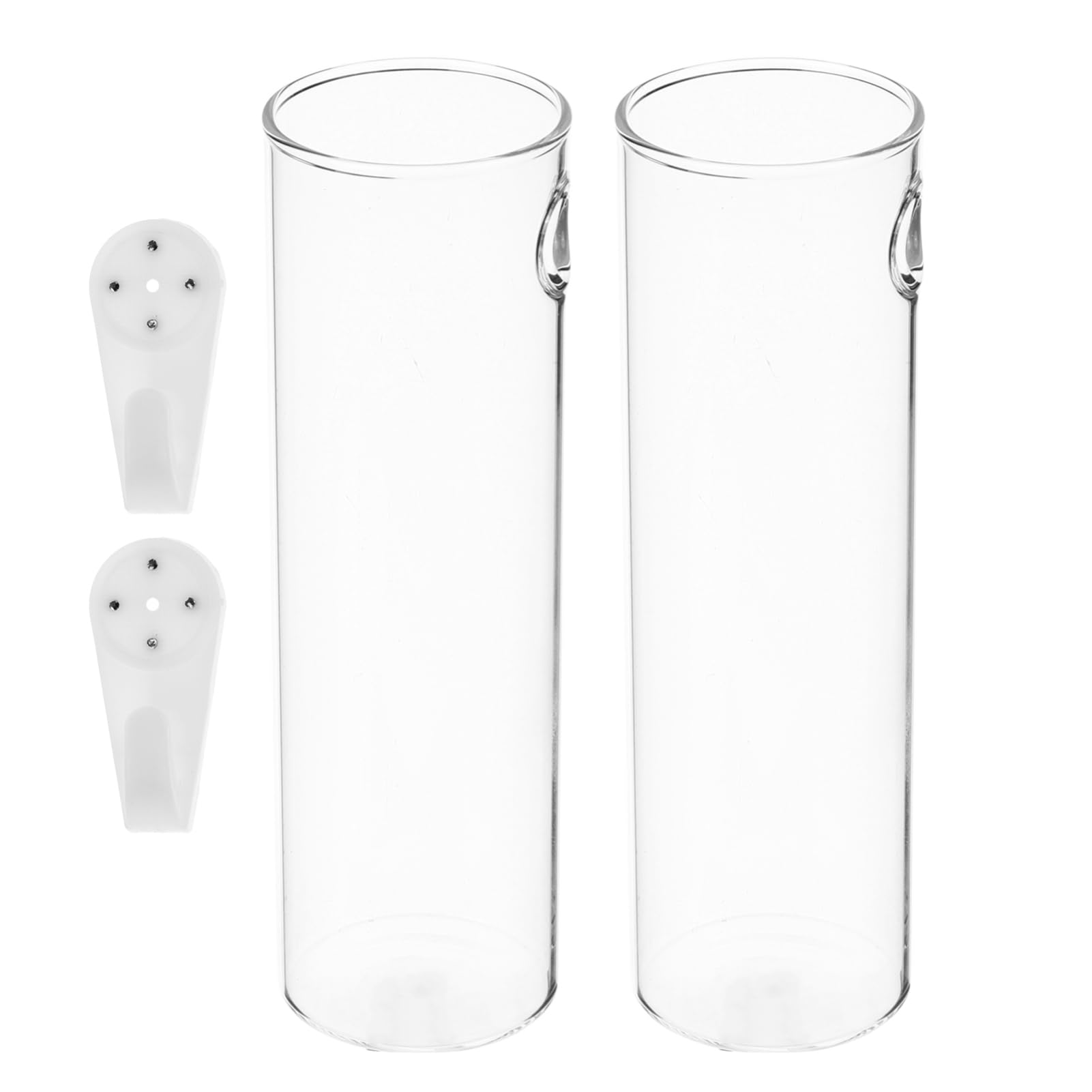 BESPORTBLE 5 Ensembles Vase Mural Propager des Vases pour Plantes Cintre Jardinières De Multiplication Murale Corbeille Jardinière Murale Suspendue Un Verre Transparent 2 Pièces * 5