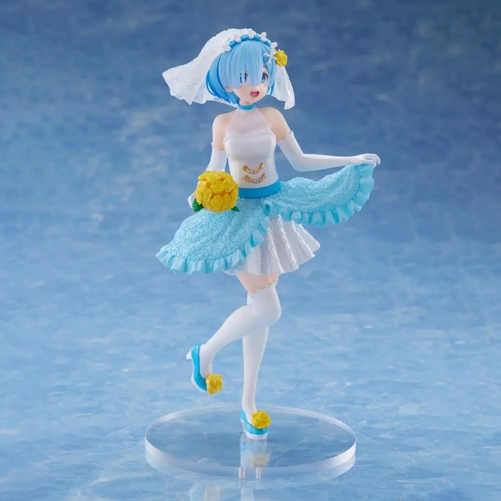 QAHEART Anime Figure Rem/Ram Ramu Figure PVC Action Girl Figurine Model Statue Ornaments Decoration
