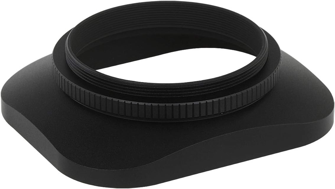 Haoge LH-B46T 46mm Square Metal Screw-in Lens Hood with Cap for Leica Summilux-M 35mm f/1.4 50mm f1.4 E46, Summarit-M 90mm f/2.5 75mm f2.5 E46, Summicron-M 28mm F2 E46, Voigtlander 35mm f/1.7 28mm f2