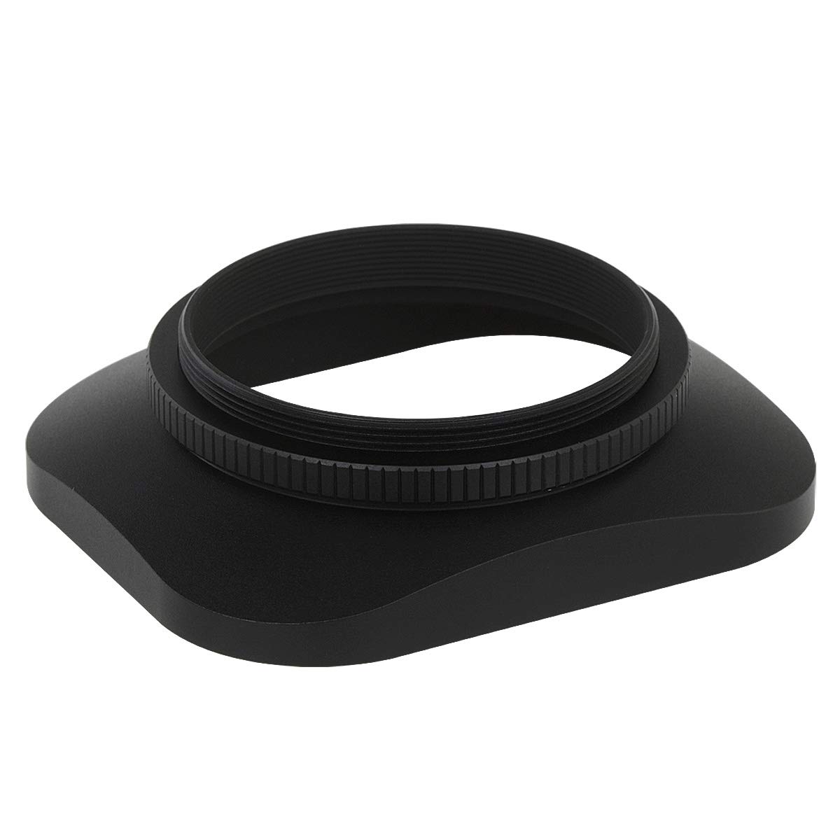 Haoge LH-B46T 46mm Metall Rechteckig Einschrauben Sonnenblende Gegenlichtblende mit Kappe für 46mm Canon Nikon Leica Leitz Zeiss Voigtländer Fujifilm Kamera Objektiv mit 46mm Filtergewinde Schwarz