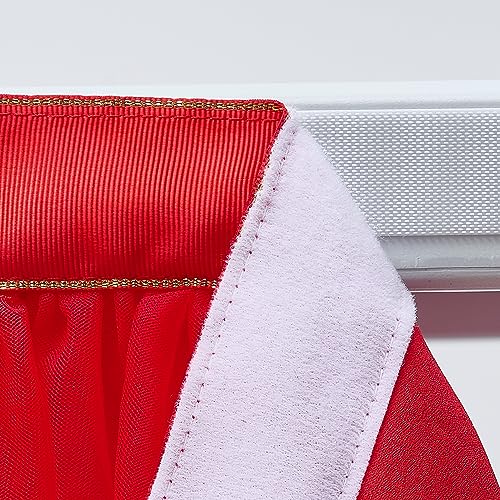 image for Suppromo 14ft Red Tulle Tutu Table Skirt Ruffle Table Skirting for Gra