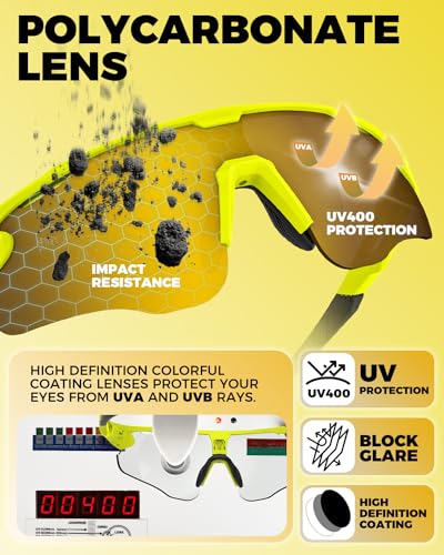 Image of Photochromic Sunglasses for Men Women, Transition Sunglasses for Cycling | Lightweight TR90 Frame, UV Protection, Photochromic Lens, Adjustable Nose Pad, Ideal for Cycling Driving Mtb Running