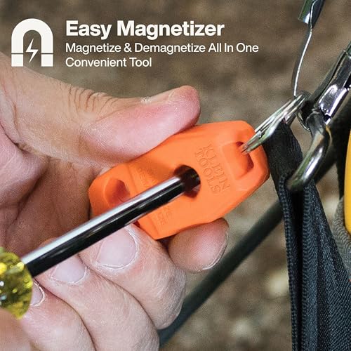 Image of Klein Tools 85820 20-Piece Screwdriver Set, 8 Precision, 7 Standard Drivers with Color-Coded Handles, 3 Insulated Screwdrivers, 1 Demolition Driver, and Magnetizer