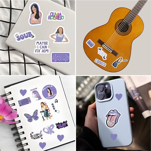 Image of 80 Pcs Olivia Rodrigo Stickers for Journal Laptop Mobile DIY Decor Scrapbooking Sticker