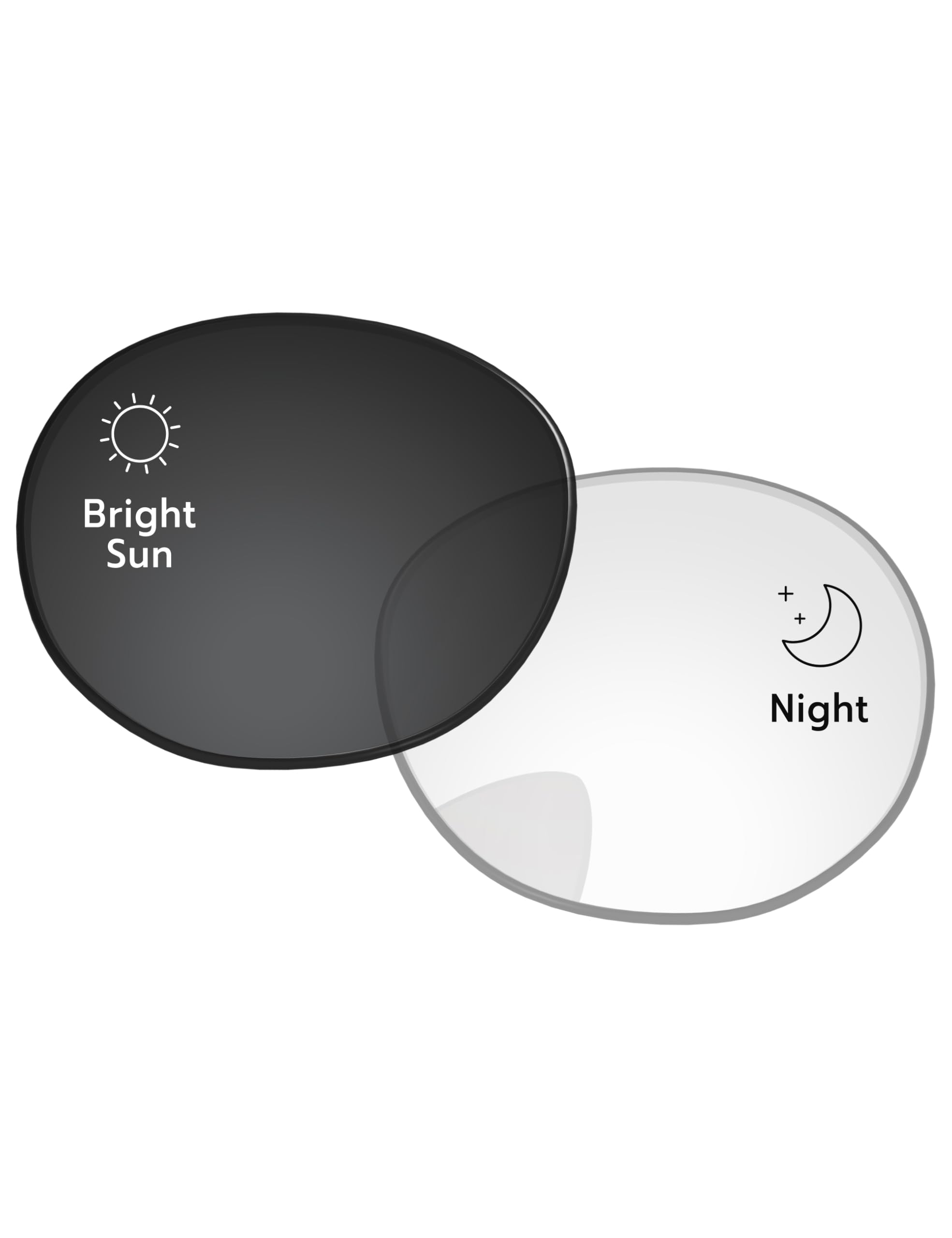 Lenti di ricambio compatibili con occhiali da sole Ray-Ban Stories Round RW4003 48 mm Eclipse grigio fotocromatiche non polarizzate