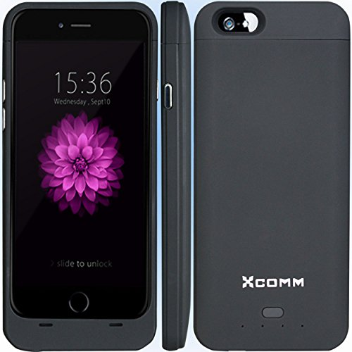 iPhone 6 Battery Case, iPhone 6 Power Case, Apple MFI Certified- 3200mAh 130% Extra Battery for iPhone 6 Ultra Slim Battery Case(4.7 Inches) / Power Case for iPhone 6/ iPhone 6 Battery Charger Case / Battery Charger Case for iphone 6 / External Battery Pack for iphone 6/ iphone 6 External battery pack / iPhone 6/6S Rechargeable Portable Charger Protective External/ iPhone 6 Charger Backup Power Bank / Battery Pack Cover Cases Fit with iPhone 6 Battery Pack / iPhone 6 USB Juice Bank / iPhone 6 Battery Charger/ Battery case for iphone 6(Black)