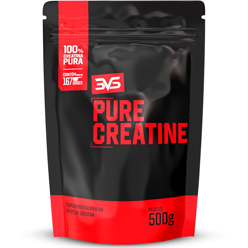 Creatina Monohidratada 3VS Nutrition - 100% Pura - 3g por Dose - Pouch 500g Natural