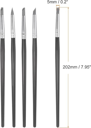 Miniatura 2 de HARFINGTON 20 piezas de herramienta de escultura de arcilla de silicona, talladora de arcilla para esculpir con punta de goma, herramienta de