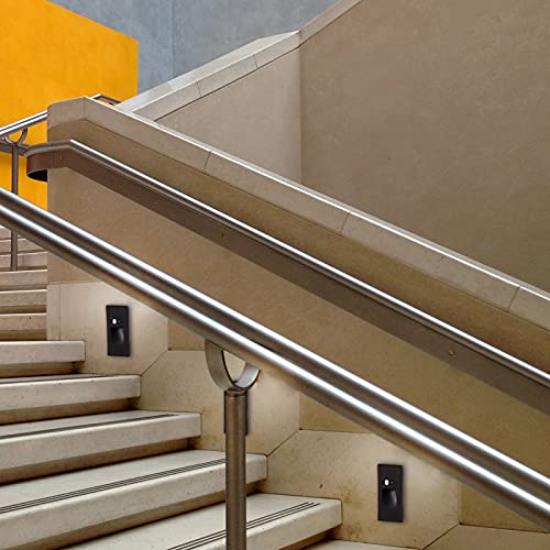 Ciata Led Indoor & Outdoor Motion Sensor Light Deck Stair Lights Indoor Motion Sensor Step Lights, Integrated Pir Motion Sensor And Dusk To Dawn Photocell Sensor Vertical Stairway Lighting - Black #TOP1