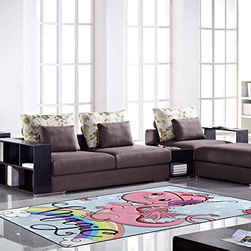 Tapis dragon rose microfibre grand format tapis de salon rectangulaire - 4