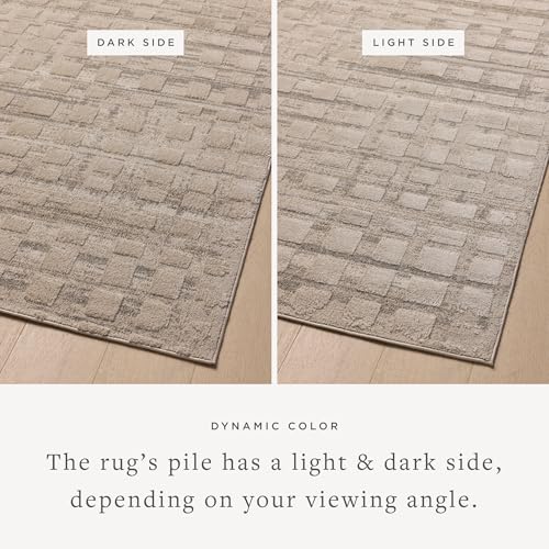 Image of Loloi Amber Lewis Monty Collection MOT-06 Pebble /Beige 11'-6 inch x 15', .50 inch Pile Height, Area Rug