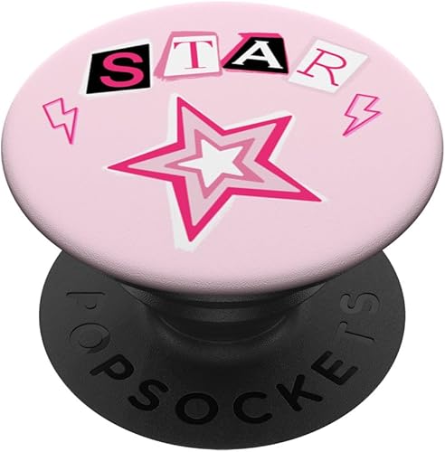 Miniatura 1 de Cyber Y2K Star Pink Mcbling - Decoración de habitación de los años 2000, PopSockets estándar PopGrip