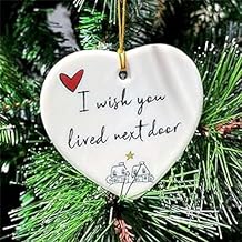 Christmas Heart Hanging Ornament, Chicshouse Ornaments, Christmas Tree Decoration, Christmas Hanging Decoration I Wish You Lived Next Door