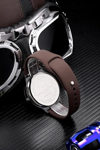 Image of Daniel Hechter Paris Auber Collection Analog Quartz Watch for Men with Round Gloss Dial, Small Seconds Sub-Dial & Silicone Strap