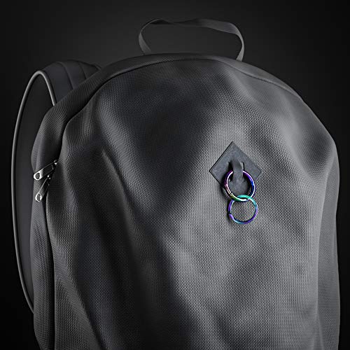 Silipac Keychain Kit Circle Carabiner O Ring Set Universal Size, Pure Round Fashion Design, Strong, Solid Metal Keychain Clip, Key Clip, Key Organizer (Rainbow) #TOP3