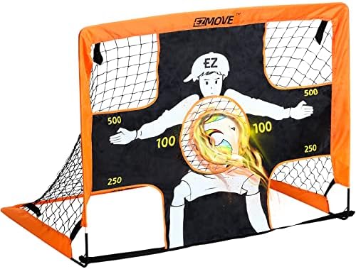 ezmove Football Goal Portable Football Net Goals Post for Kids Garden Training Equipment Gifts, Boys Indoor Outdoor Toys80 * 120 * 80cm