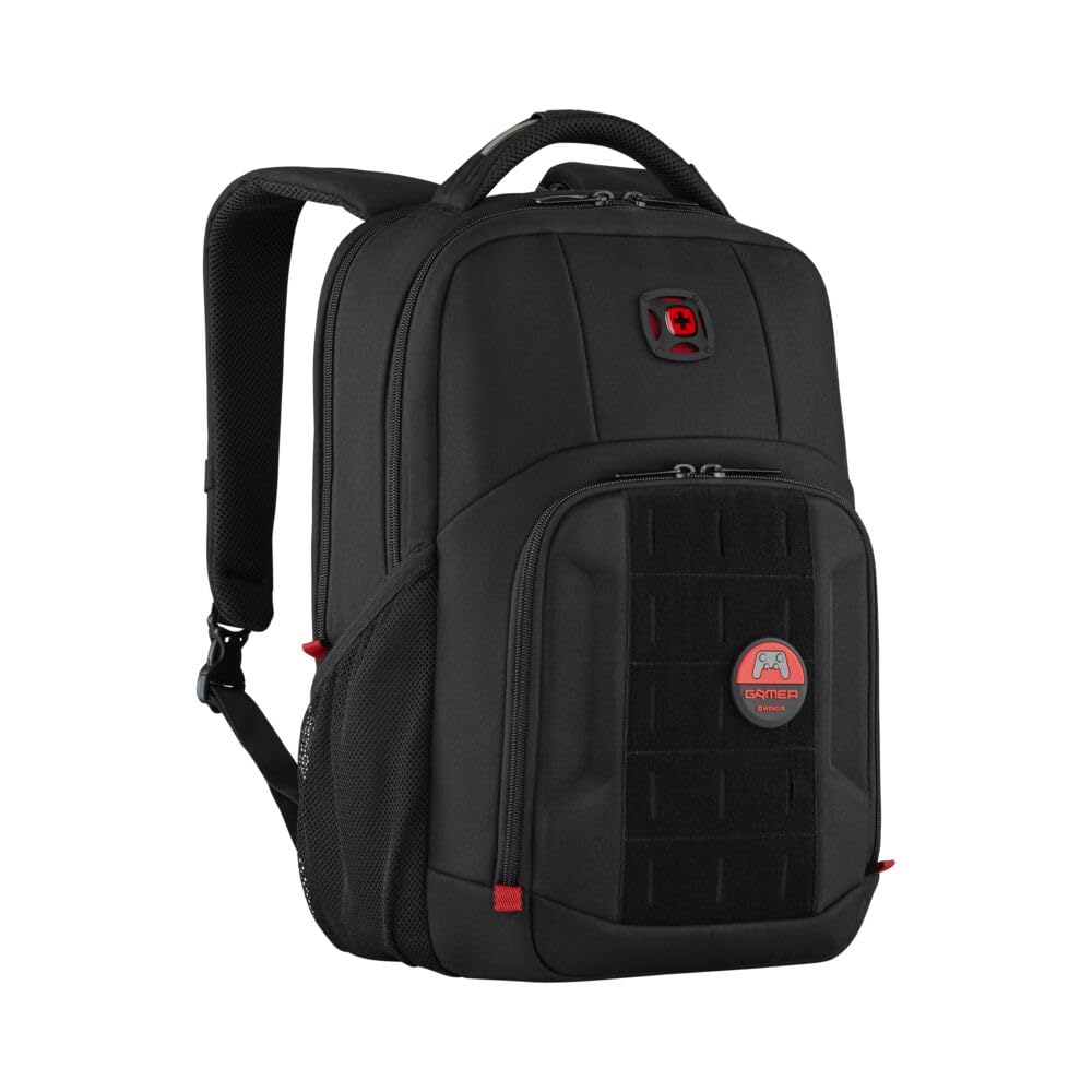 Wenger Premium PlayerMode 15.6 inch Laptop Backpack - Water-Resistant, Shockproof Notebook Bag with Protective Sleeve, Organizer Pockets, Padded Shoulder Straps - Travel, Business