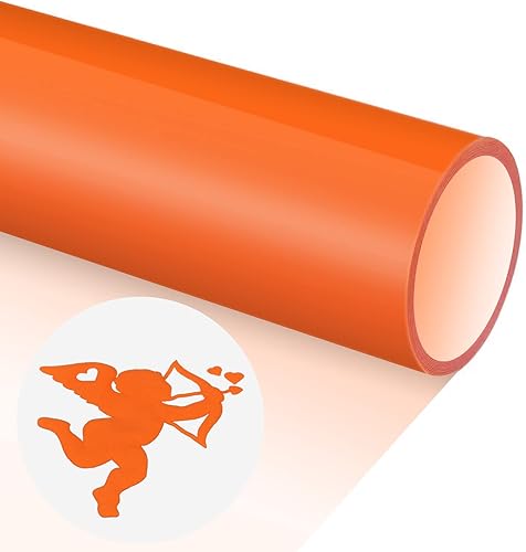 TransWonder Vinilo 3D de transferencia de calor naranja Vinilo de transferencia de calor de 12 x 6 pies para prensa de calor, camiseta compatible