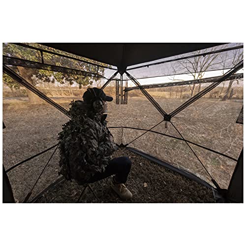 Rhino Blinds R180 3 Person See Through Hunting Ground Blind, Realtree Edge #TOP1
