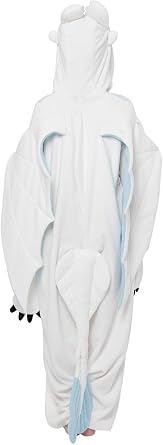 SAZAC Kigurumi - How to Train Your Dragon - Light Fury - Onesie Jumpsuit Halloween Costume