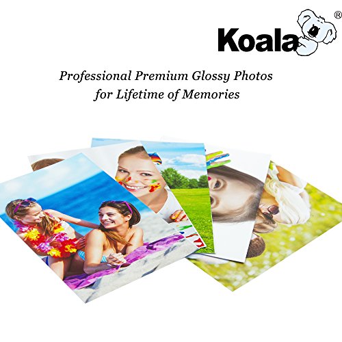 KOALA Glänzendes Inkjet Fotopapier, DIN A4, 250g/m², 50 Blatt, mit Premium Hochglanz Advanced Kunstharz beschichtet, für Canon HP Epson Tintenstrahldrucker