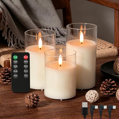 Vela electrónica de cera con temporizador y batería integrada