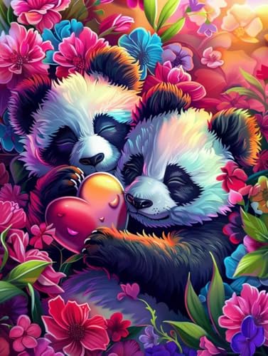 Broderie Diamant Kit Complet 5D Panda - Activité Manuelle Captivante contre le Stress