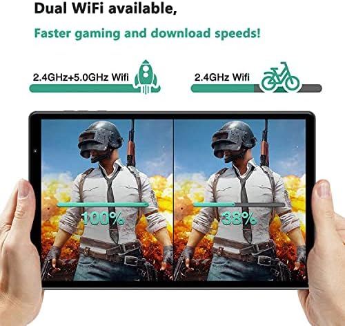 TOSCiDO Tablet 10 inch Octa Core Android Tab HD IPS,5G WiFi,4GB RAM/64GB ROM,13MP/5MP,Bluetooth,GPS,Type-C,6000mAh,Black-Include Tablet Case