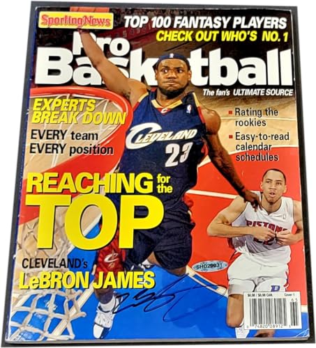 Lebron James Signed Autographed Pro Basketball Magazine Cavs Cover 1 UDA